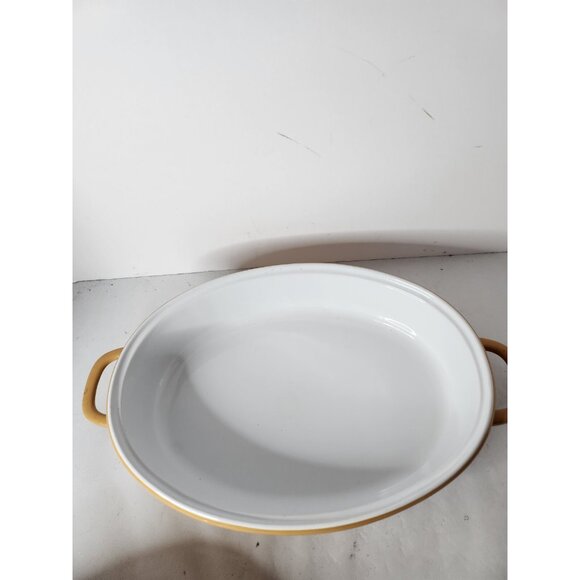 Country Living Oven To Table Bakeware Ovenware Mustard Ceramic Oval Serving Dish - Picture 3 of 9